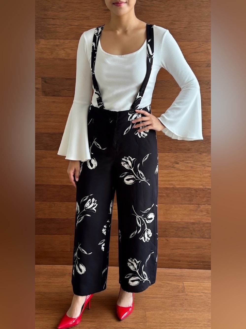 Band of Gypsies Wide Leg Suspender Jumpsuit